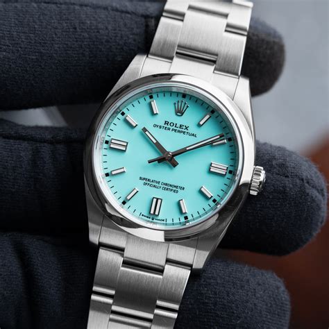 rolex turquoise oyster perpetual discontinued